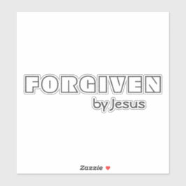 Von Jesus Zitat White Custom Cut Vinyl vergeben Aufkleber