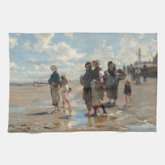 Von John Singer Sargent zum Fischen Geschirrtuch (Horizontal)