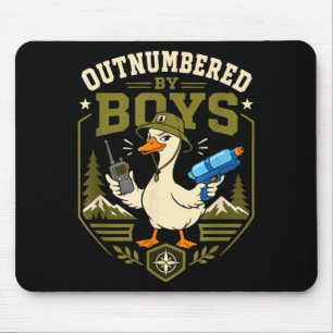 Von Jungen lustige Mutter Wandern Camping Ente übe Mousepad