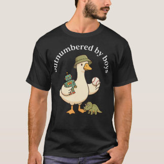 Von Jungen überwältigte lustige Mutter Gans Famili T-Shirt