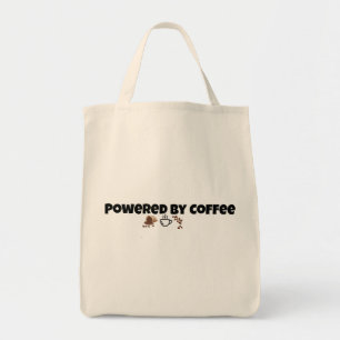 Von Kaffee angetriebene lustige Kaffeeliebhaber-Tr Tragetasche