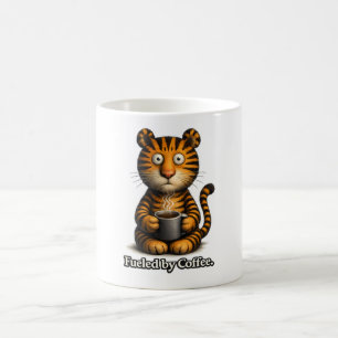 🐯☕ „Von Kaffee befeuert“ Tiger-Tasse 🔥🧡 Kaffeetasse