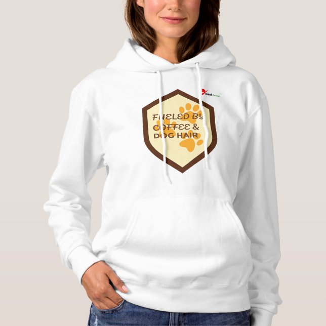 Von Kaffee & Dog Hair gespeist - Funny Pet Liebhab Hoodie (Vorderseite)