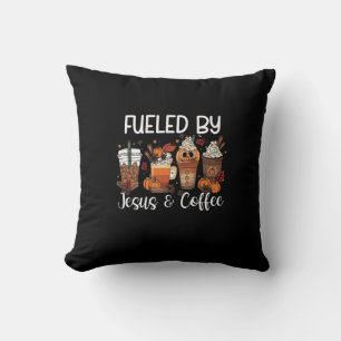 Von Kaffee gespeist, Jesus Coffein Lover Dank Kissen