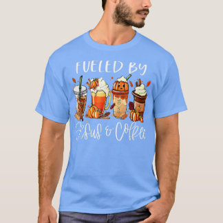 Von Kaffee gespeist, Jesus Coffein Lover Dank T-Shirt