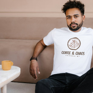 Von Kaffee und Chaos angetrieben, ästhetisch T-Shirt