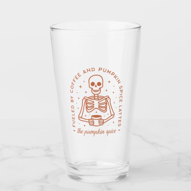 Von Kaffee und Pumpkinspülung gespeist Glas (Vorderseite)