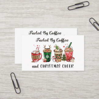 Von Kaffee und Weihnachtsgeschenk gespeist Visitenkarte