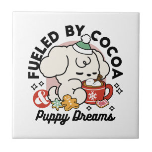 Von Kakao und Welpenträumen angetrieben - Niedlich Fliese