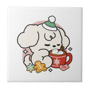 Von Kakao und Welpenträumen angetrieben - Niedlich Fliese