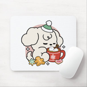 Von Kakao und Welpenträumen angetrieben - Niedlich Mousepad