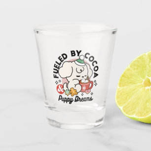 Von Kakao und Welpenträumen angetrieben - Niedlich Schnapsglas