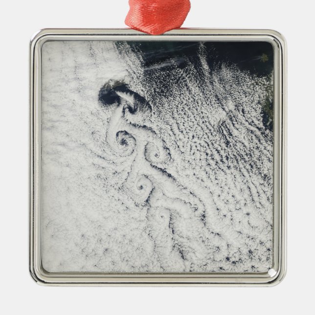 Von Karmann Wolkenvorkommen Silbernes Ornament (Vorne)