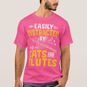 Von Katzen und Flöten erfahrener Musiker Flut abge T-Shirt