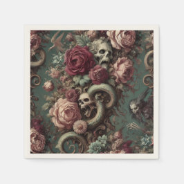 von Knochen und Wein - gotisch Viktorianisch Serviette