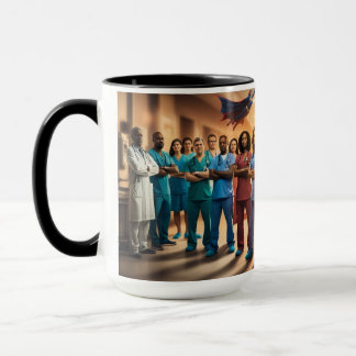 Von Krankenhausoutfits zu Superhelden Tasse