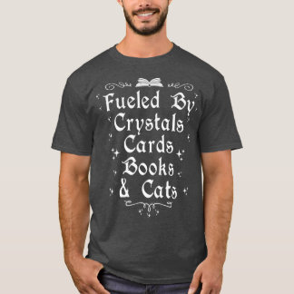 Von Kristallkarten gespeist Bücher und Katzen mit  T-Shirt