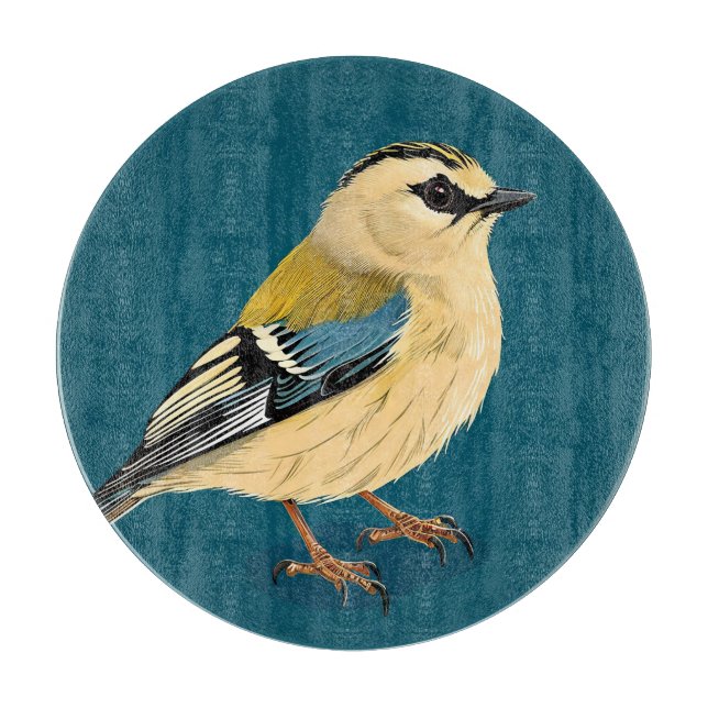 Von lebendigen Blume Gerahmter Vogel Schneidebrett (Vorderseite)