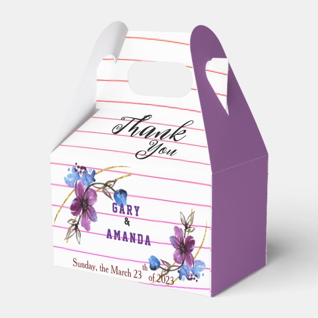 Von Lila abkleben Geschenkschachtel (Rückseite)