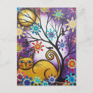 Von Lori Everett_ Day of the Dead_Mexican_Cat Postkarte