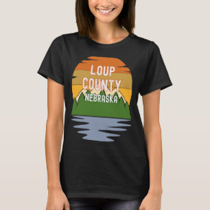 Von Loup Landkreis Nebraska Vintag Sunset T-Shirt