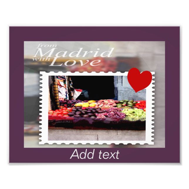 Von Madrid mit der Liebe Fotodruck (Vorne)