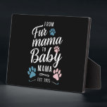Von Mama bis Baby Mama Est 2025 Hunde Katze Mama Fotoplatte<br><div class="desc">Von Mama bis Baby Mama Est 2025 Hunde Katze Junge Mutter</div>