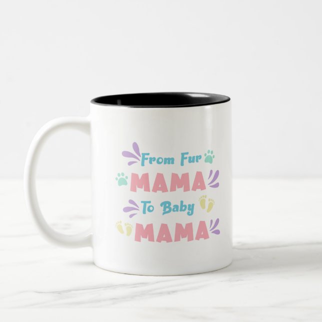 Von Mama bis Baby Mama Zweifarbige Tasse (Links)