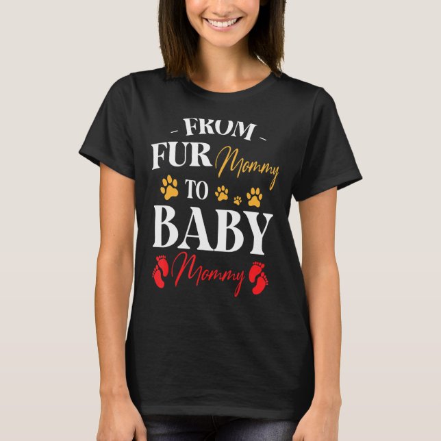 Von Mama zu Baby Mommy Happy Schwangere Mama Da T-Shirt (Vorderseite)