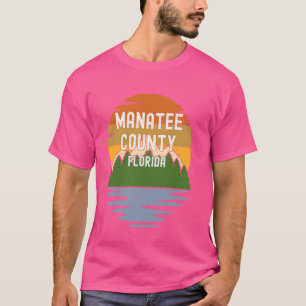 Von Manatea Landkreis Florida Vintag Sunset T-Shirt