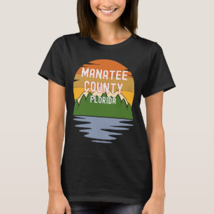 Von Manatea Landkreis Florida Vintag Sunset T-Shirt