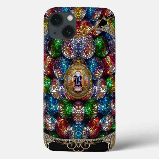 Von Marchinton Hübsch Monogram Case-Mate iPhone Hülle (Rückseite)