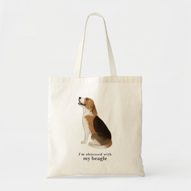 'Von meinem Beagle besessen' Tote Bag Tragetasche (Vorne)