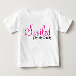 Von meinem Daddy verwöhnt - weiß Baby T-shirt