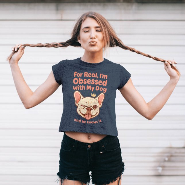 Von meinem französischen Bulldoggen besessen Tri-Blend Shirt (Von Creator hochgeladen)