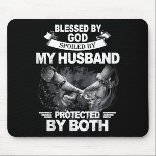 Von meinem gesegneten Gott verwöhnter Ehemann gesc Mousepad