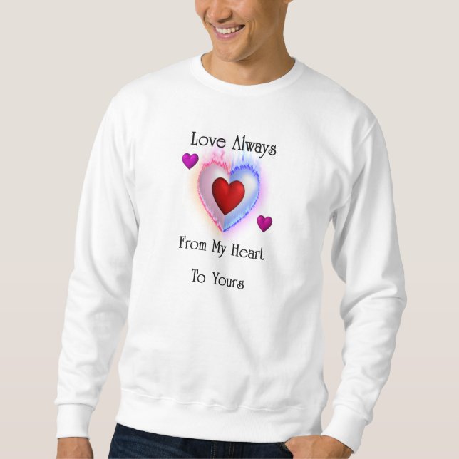 Von meinem Herzen zu deinen Mens Basic Sweatshirt (Vorderseite)