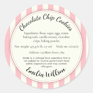Von meinem kleinen Küchen Cottage Law Cookie Etike Runder Aufkleber