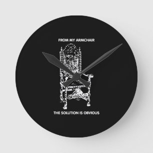 Von meinem Sessel aus ist die Lösung offensichtlic Runde Wanduhr