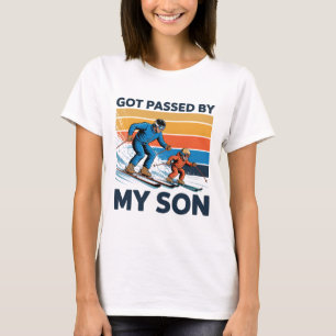 Von meinem Sohn getreten Lustiges Skifahren für di T-Shirt