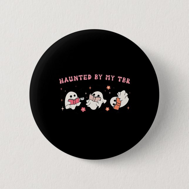 Von meinem Tbr Boo Groovy Niedlich Ghost Funny Hal Button (Vorderseite)