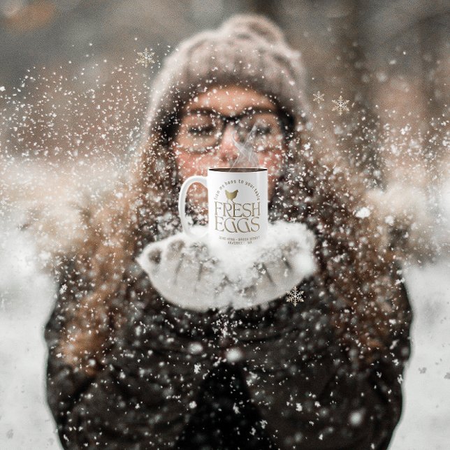 VON MEINEN HÄNDEN ZU IHREM TISCH-Hühnereier Kaffeetasse (Von Creator hochgeladen)