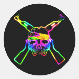 Von meinen kalten toten Fingern Neon Runder Aufkleber