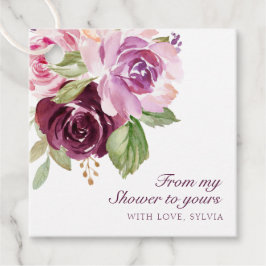 Von meiner Dusche zu deinem Brautparty Pflaumenflo Geschenkanhänger