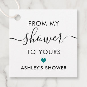 Von meiner Dusche zu deiner, Aquamarines Brautpart Geschenkanhänger