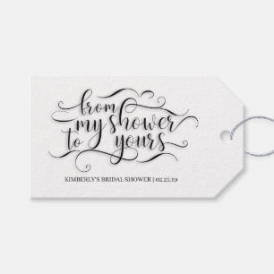 Von meiner Dusche zu Deiner - Brautdusche Geschenkanhänger