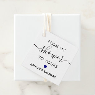 Von meiner Dusche zu deiner, Brautparty Navy Blue Geschenkanhänger