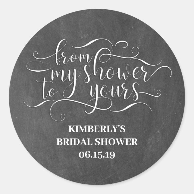 Von meiner Dusche zu deiner - Danke Runder Aufkleber (Vorderseite)