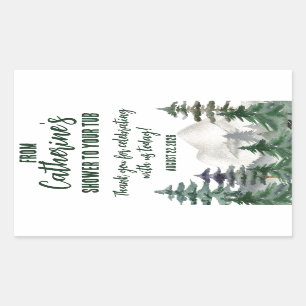 Von meiner Dusche zu Ihrem Badewannen-Geschenk Rechteckiger Aufkleber