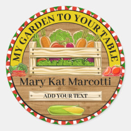 Von meiner Gartenfarm Runder Aufkleber